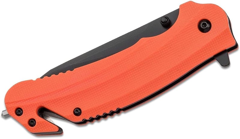 Kershaw Barricade Pocket Knife, Orange, 3.5 Inch Stainless Steel Drop Point Blade, Multifunction Rescue EDC with Assisted Opening, Everyday Carry Pocket Knife for Men and Women - Image 2